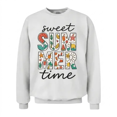 Retro Summer Unisex Sweatshirt - White