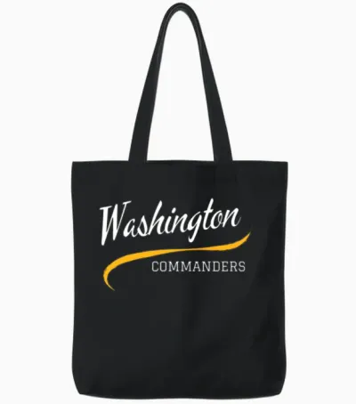 Commanders Retro Tote Bags - Black