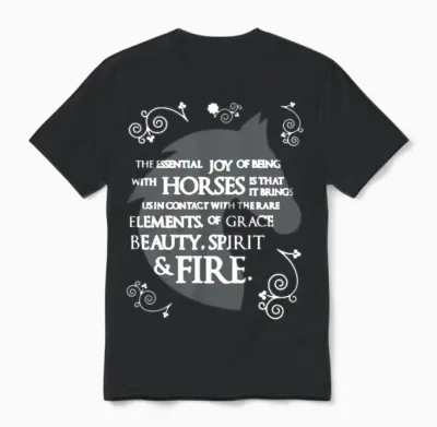 Horse Unisex T-Shirt - Black