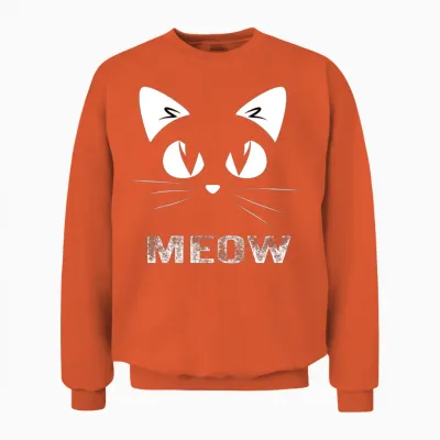 Funny Cat Unisex Sweatshirt - Orange