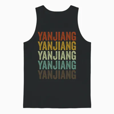 Yanjiang China Retro Vintage Unisex Tank Top - Black
