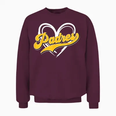 Padres Vintage First Name Padres Personalized Name Groovy Unisex Sweatshirt - Maroon