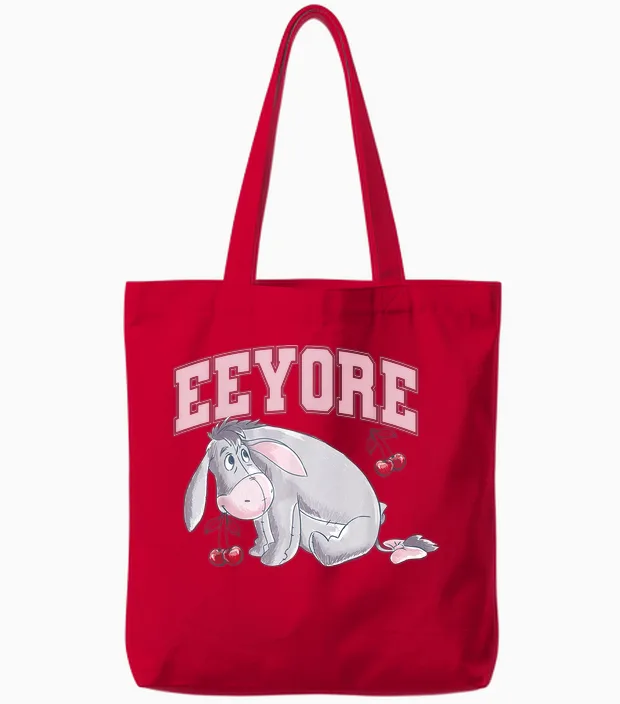 Winnie the Pooh Eeyore Blossom Tote Bags in Red