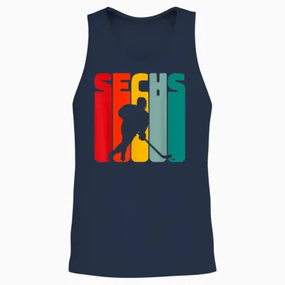 Geburtstagsshirt 6 Jahre Eishockey 6. Geburtstag Jungen Unisex Tank Top - Navy