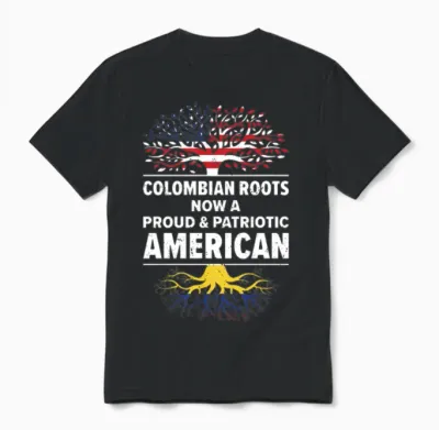 Born Colombian Colombia American Usa Citizenship Unisex T-Shirt - Black