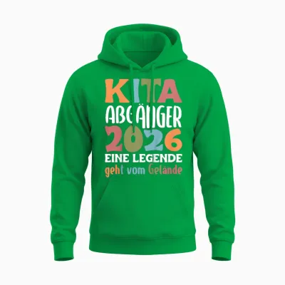 Kita Abgänger 2026 Eine Legende Geht Vom Gelände Abschied Unisex Hoodie - Irish Green