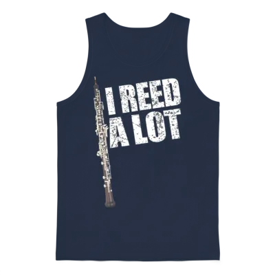 I Reed a Lot Oboe Player Funny Oboes Music Unisex Tank Top - Navy