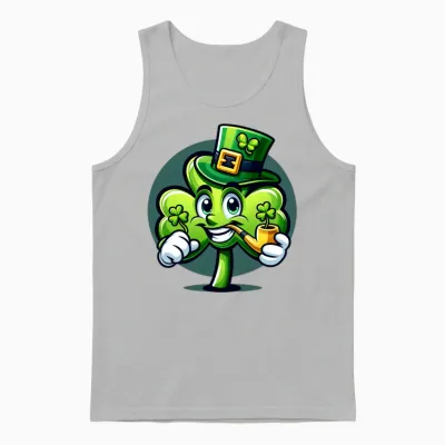 Funny Irish Shamrock Unisex Tank Top - Ash