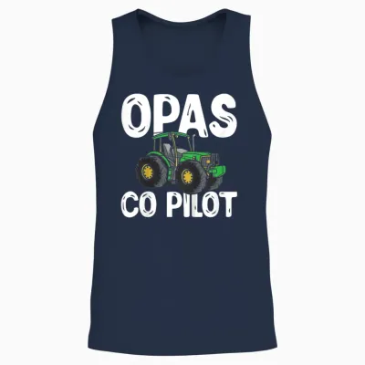 Zukünftiger Landwirt Trecker Traktor Opas Co Pilot Unisex Tank Top - Navy