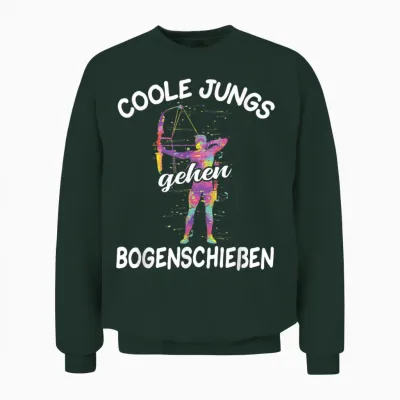 Bogenschießen Bogenschütze Junge Unisex Sweatshirt - Forest