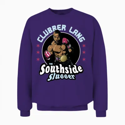 Clubber Lang Southside Slugger Unisex Sweatshirt - Purple