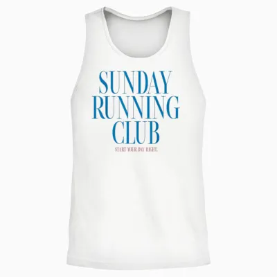 Sunday Running Club, Jogging, Sport, Gesundheit Unisex Tank Top - White