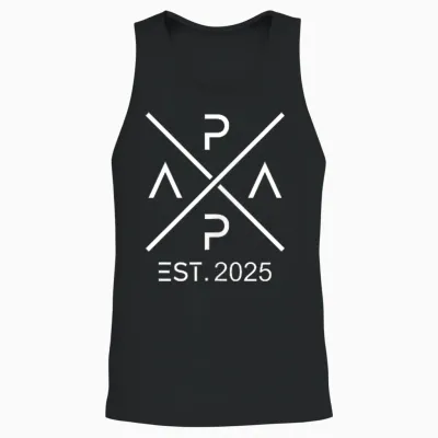Vater 2025 Papa Seit 2025 Papa Ist 2025 Unisex Tank Top - Black