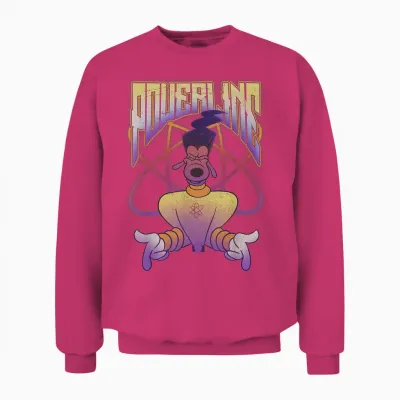 Disney a Goofy Movie Powerline Logo Portrait Short Sleeve Unisex Sweatshirt - Heliconia