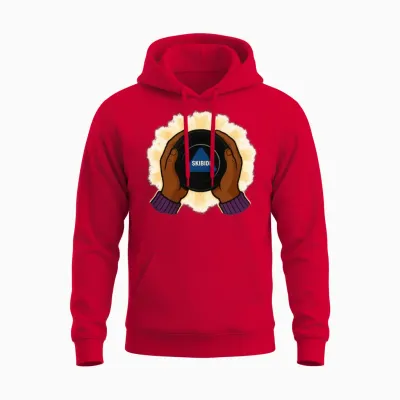 Skibidi Magic 8-Ball Funny Meme Parody Unisex Hoodie - Red