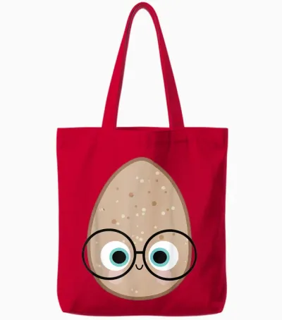 Funny the Good Egg Teacher Halloween Costume Food Group Cute Tote Bags - Red