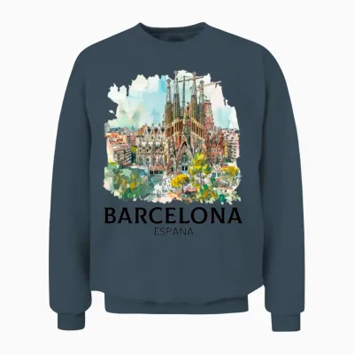 Barcelona Spain Espana Unisex Sweatshirt - Dark Heather