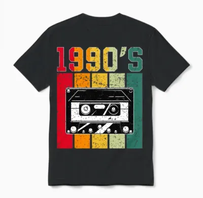 Retro - 1990s Unisex T-Shirt - Black