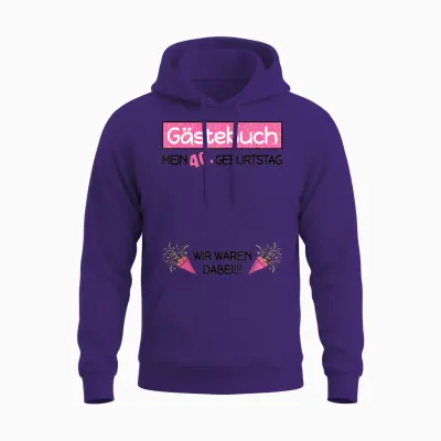 Gästebuch 40. Geburtstag Frauen Lustiges 40 Jahre Damen Unisex Hoodie - Purple