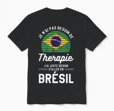 I Just Need to Go to Brazil Vacation Brazilian T-Shirt, Black, S Unisex T-Shirt - Black