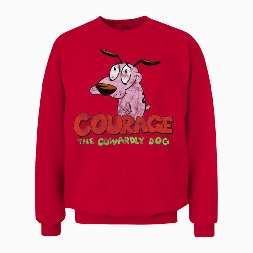 Courage the Cowardly Dog - Lovers Unisex Sweatshirt in Red