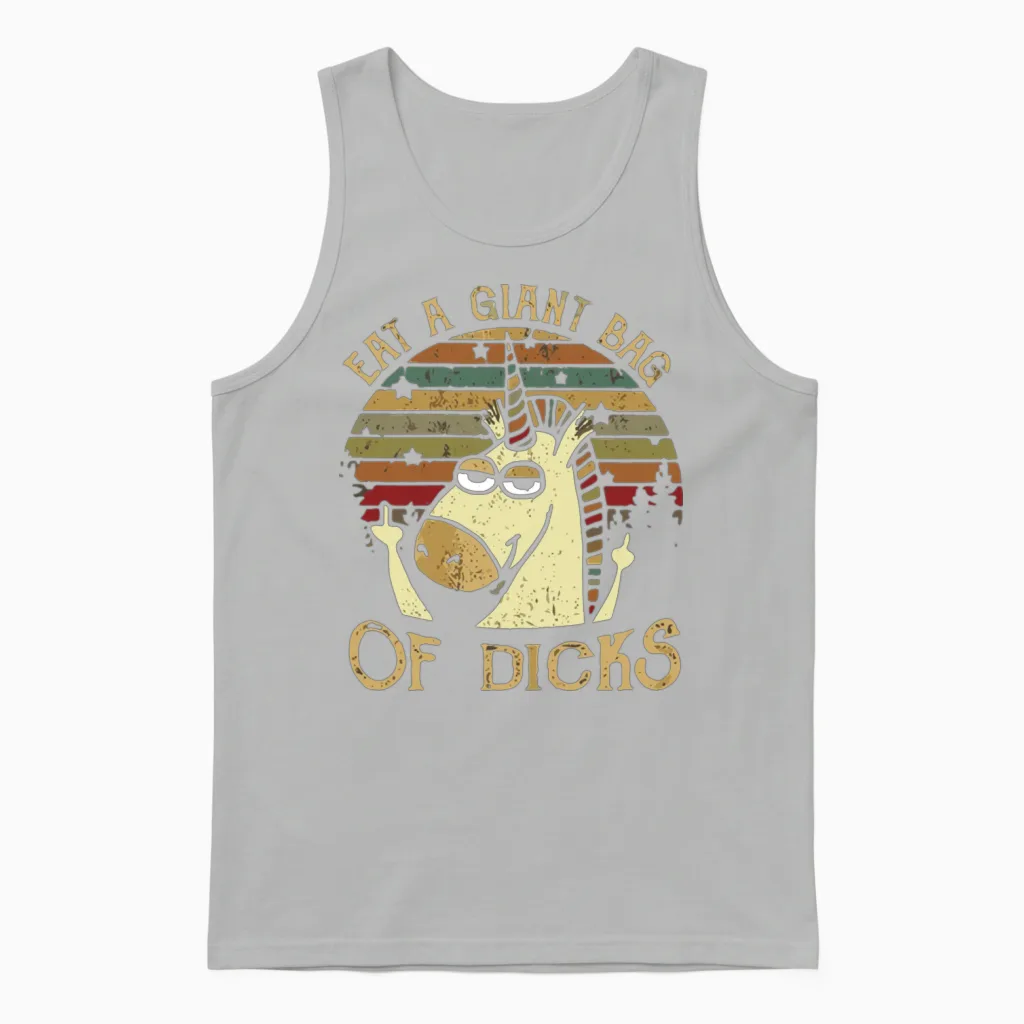 Eat a Giant Bag of Dicks Unisex Tank Top in Ash