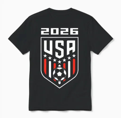 Usa Player 2026 Team Boys Kids Men Youth Teen Usa 2026 Unisex T-Shirt - Black