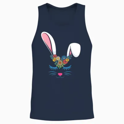 Frohe Ostern, Niedliches Häschen, Mädchen, Damen, Erwachsene, Kinder, Kleinkinder Unisex Tank Top - Navy