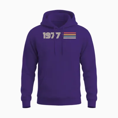 Vintage Classic Geburtstag 1977 Unisex Hoodie - Purple