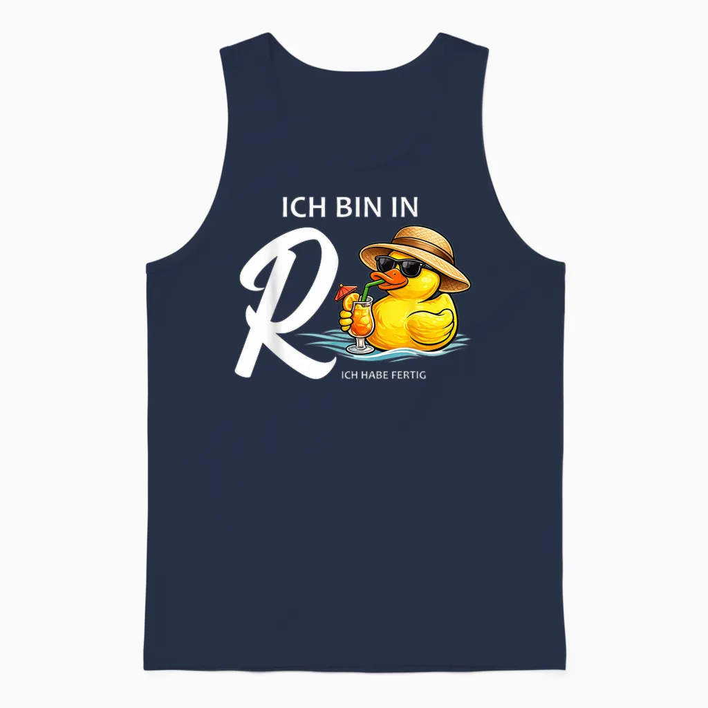 Rentner Ente Ich Habe Fertig Ruhestand Rentnerin Unisex Tank Top in Navy