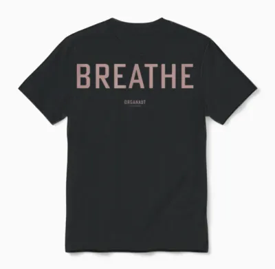 Organaut :: Breathe - Minimalistisches Mantra Unisex T-Shirt - Black