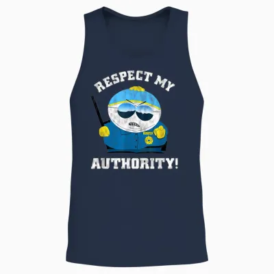 South Park Officer Cartman Unisex Tank Top - Navy
