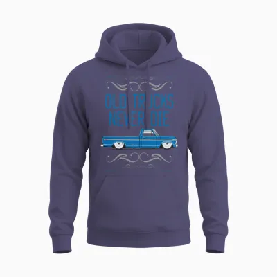 Keep on Truckin Bahama Blue Unisex Hoodie - Heather Sport Dark Navy