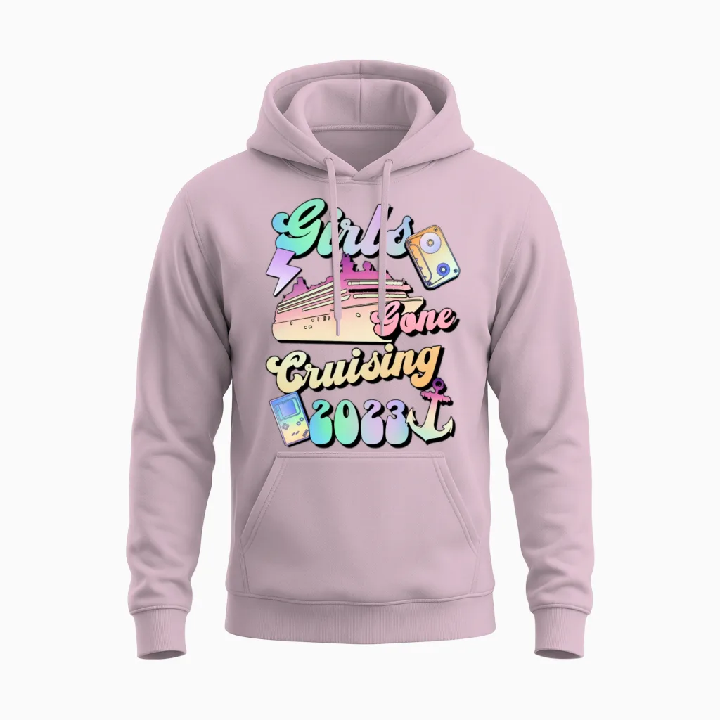 Girls Gone Cruising 2023 Unisex Hoodie in Light Pink