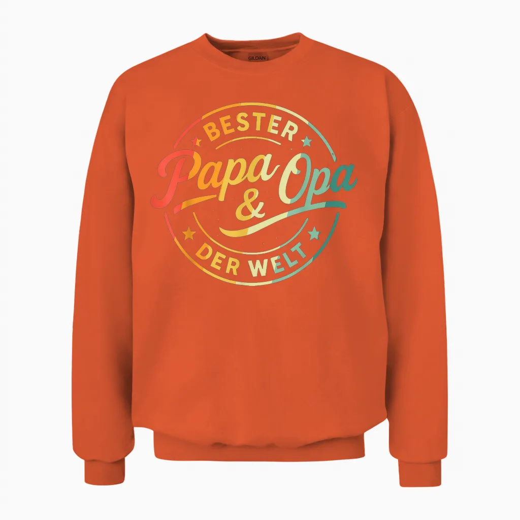 Opa Geburtstag Geschenk Shirt Opa Spruch Lustig Tshirt Opa Unisex Sweatshirt in Orange