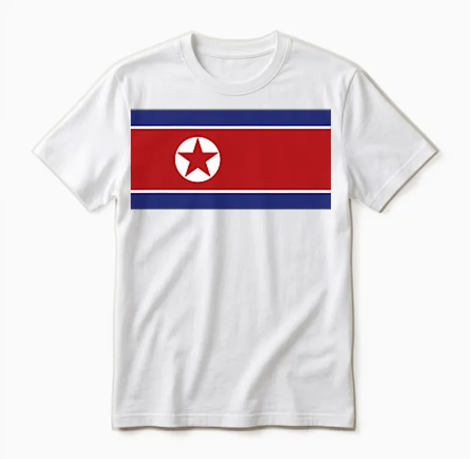 North Korea, North Korea Unisex T-Shirt in White