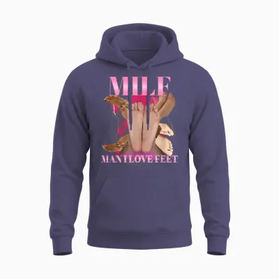 Milf Man I Love Feet Lustig Sexy Unangemessen Dirty Adult Unisex Hoodie - Heather Sport Dark Navy