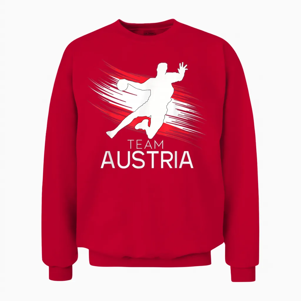 Handball österreich Trikot Handballspieler Handballspiel Unisex Sweatshirt in Red