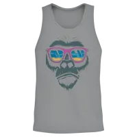 Funny Cool Monkey Unisex Tank Top - Sport Grey – 2