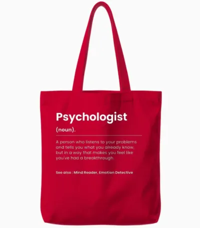 Funny Psychologist Tote Bags - Red