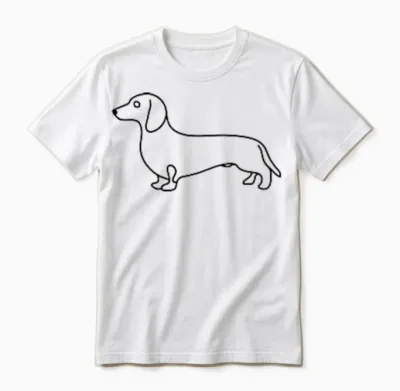 Dackel Geschenke Für Hundeliebhaber Unisex T-Shirt, Weiß, Kurzarm, S, Klassisch Minimalistisch Unisex T-Shirt - White