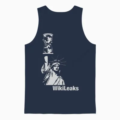 Wikileaks Liberty Unisex Tank Top - Navy