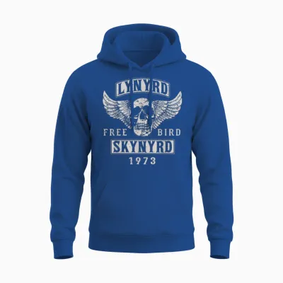 Lynyrd Skynyrd - Free Bird Skull 1973 Unisex Hoodie - Royal