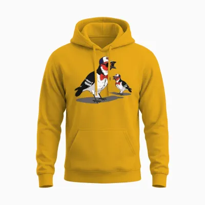 Pigeon Unisex Hoodie - Gold