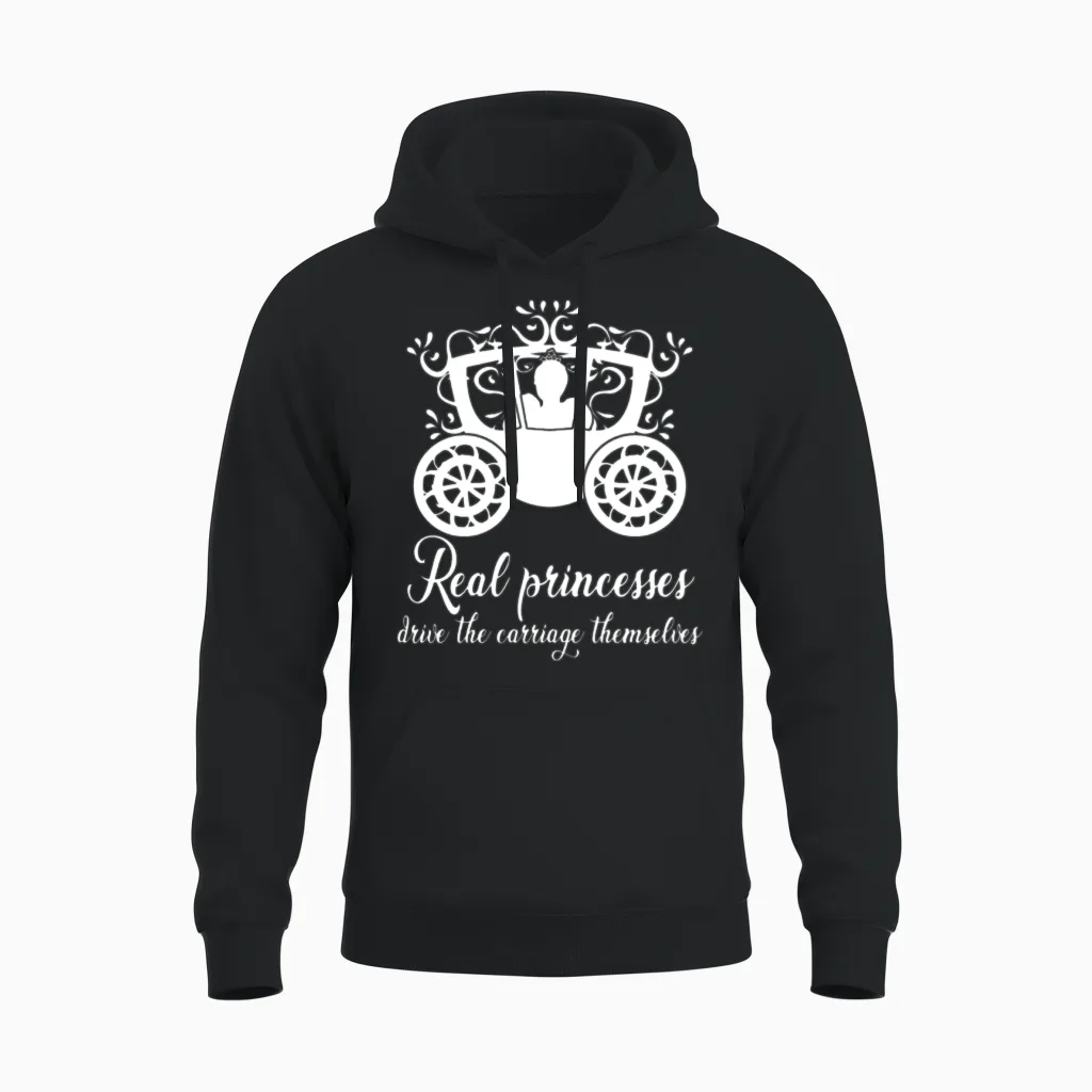 Horse Carriage Coachman Horses Coachmen Unisex Hoodie in Black