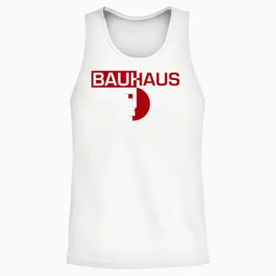 Emblème Bauhaus Coupé En Deux Unisex Tank Top - White
