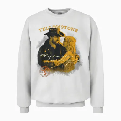 Yellowstone Beth Dutton Rip Wheeler My Morning T-Shirt, Black Unisex Sweatshirt - White