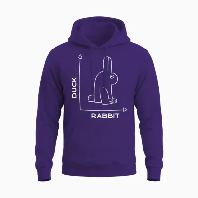 Ente - Kaninchen - Lustig - Witz - Hase - Optische Täuschung - Wortspiel Unisex Hoodie - Purple