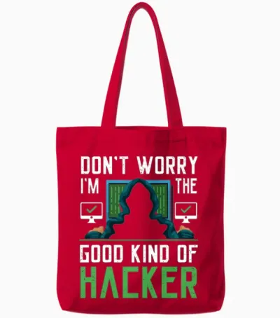 Funny Cybersecurity Professional Tote Bags - Red