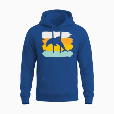 Dolphin Retro Unisex Hoodie - Royal